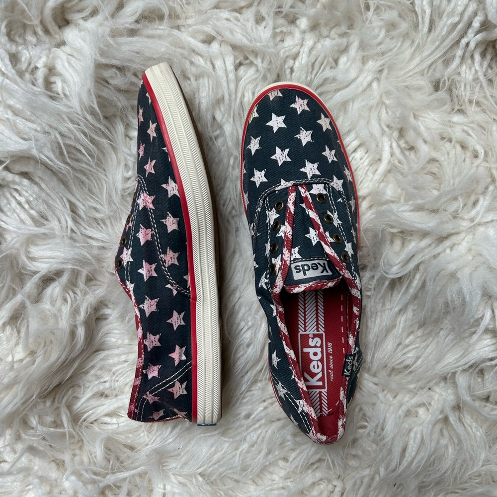 Keds Red and Blue Patterned Sneakers